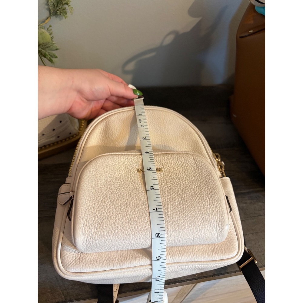 Coach Court Mini Backpack White Pebbled Leather Gold Hardware C8603 - Picture 10 of 10